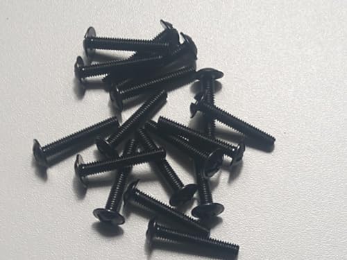 10er Pack Griffschrauben M4 x 24 mm Schwarz - Kombi-Griffschrauben - Griffschrauben Möbelgriff-Schrauben für Küche, Schlafzimmer, Schublade, Schranktüren Schranktürgriffe von Generic