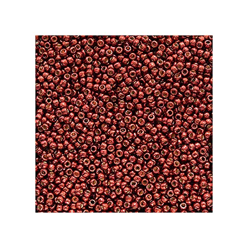 10g TOHO Rocailles 11/0, permanent-Finish-Galvanisierter Ziegelrot (# PF564) (TOHO seed beads 11/0, Permanent-Finish-Galvanized Brick Red (#pf564)) Japanishe Glas Rund Perlen von Generic