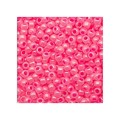 10g TOHO Rocailles 8/0, Ceylon Hot Pink (# 910) (TOHO seed beads 8/0, Ceylon Hot Pink (#910)) Japanishe Glas Rund Perlen von Generic