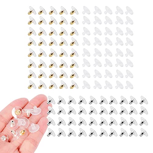 120PCS Ohrring Stopper Ohrstecker Schnalle Universal Ohrstecker Verschluss Ohrstecker Rohlinge Ohrring FüR Damen Verschluss Ohrring Stopper Ohrringstecker von Generic