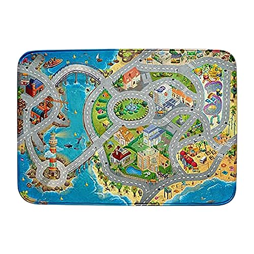 130 x 180 cm, extra weicher Spielteppich, Spielmatte für die Teppichdekoration zu Hause Kleine Teppiche Läufer (Blue, One Size) von Generic