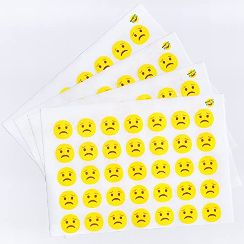 140 besorgte Emoji-Gesichtsaufkleber – glänzende, wasserdichte Vinyl-Aufkleber, geeignet für jede Anwendung, Zweck oder Grund. von Generic