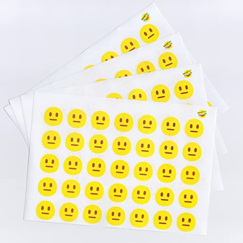 140 neutrale Emoji-Gesichtsaufkleber – glänzende, wasserdichte Vinyl-Aufkleber, geeignet für jede Anwendung, Zweck oder Grund. von Generic