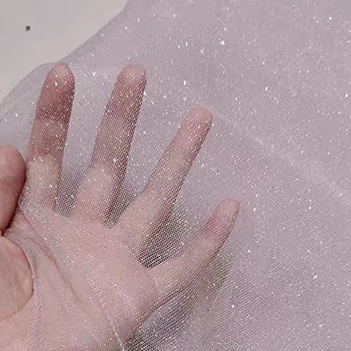 1m*150 cm Sparkly Stoff Fabrics Pailletten Stoffe Tüll Spitze Stoff Netzstoff von The Fabrics Hochzeitszubehör Sparkly Stoff für DIY handgemachte Kleidung Hochzeit Kleid Home Decor von Generic