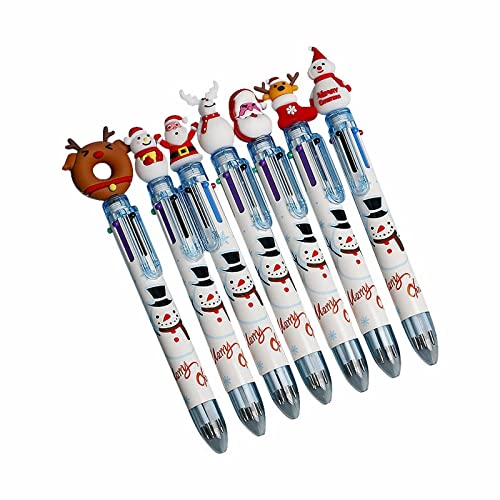 1pc Christmas Tree Santa 6 Farben Cartoon Press Plastic Cute Kugelschreiber für Studenten Weihnachtsgeschenke Creative Hand Account Pen Press Kugelschreiber Random * 1 * 1ml UgR162 (B, One Size) von Generic