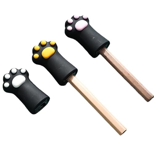 1pc Schöne Katze Pfote Bleistiftspitzer Kawaii Tier Hand Stiftschneider Silikon Bleistiftspitzer Büromaterial Geschenk für Studenten Langlebig und attraktiv von Generic