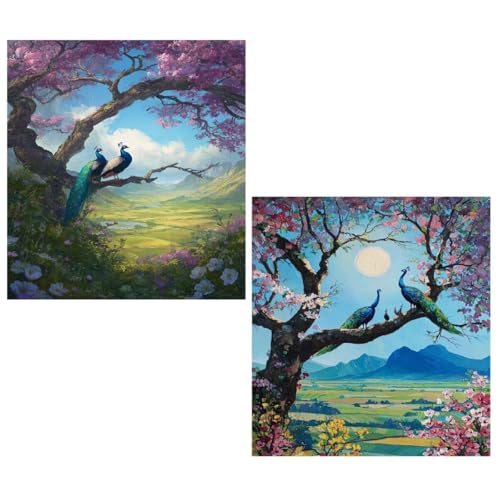 2 Stück Diamond Painting Erwachsene 60x90cm Diamond Painting Blume with Full set Eckige Steine Zubehör,DIY 5D Diamant Malerei Bilder Pfau Crystal Art Mosaikherstellung Basteln Décor Geschenke TY250 2 Stück Diamond Painting Erwachsene 60x90cm Diamond Painting Blume with Full set Eckige Steine Zubehör,DIY 5D Diamant Malerei Bilder Pfau Crystal Art Mosaikherstellung Basteln Décor Geschenke TY250 von Generic