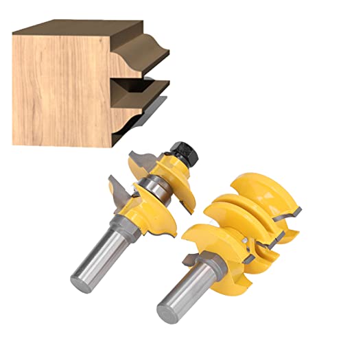 2 Teile/satz Eingangstür-Zapfenfräser, Hartmetall-Fräser, 1/2-Zoll-Schaft, 1-3/4-Zoll-Fräskopfdurchmesser von Generic