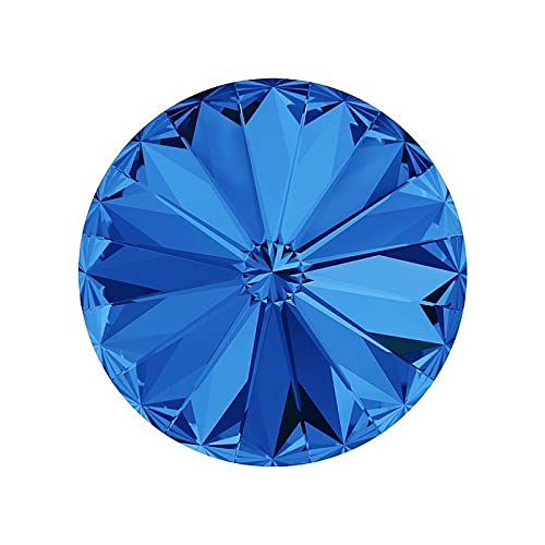 2 stk Swarovski 1122 Rivoli Chaton Kristalle Steine - Sapphire F SS47 (ca. 10 mm) von Generic