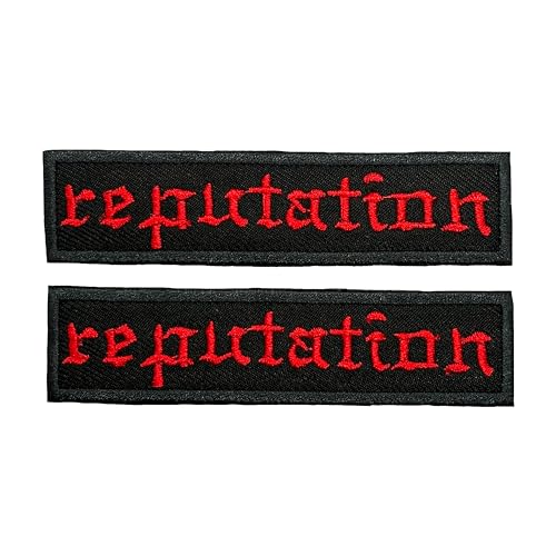 2 x rote Reputations-Aufnäher zum Aufbügeln für Rucksäcke von Generic