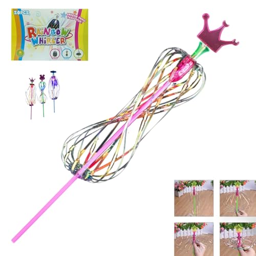 20-teiliger Blasen-Zauberstab, Regenbogen-Twirler-Stick, magisches Regenbogen-Spinner-Spielzeug for Partys, Festivals und lustige, attraktive Nächte von Generic