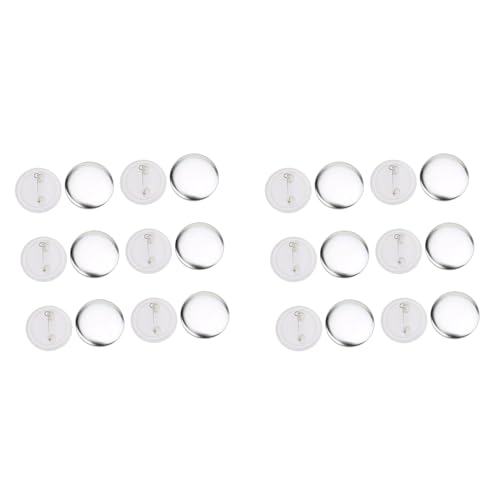 200 Sets 37 mm Blanko-Anstecknadel-Buttonteile, runde Buttonpresse, Nachfüllpackung für Buttonherstellungsmaterialien aus Weißblech, Buttonherstellungsset für Buttonmaker-Maschine von Generic