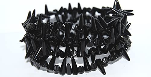 200 stk Spike Thorn Tschechische Glasperlen Black Böhmische Glasperlen, Spike Thorn Czech Glass Beads-23980 von generic