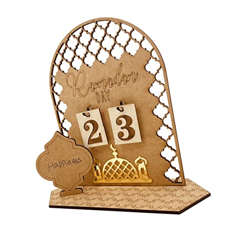 2022 ramadn Countdown -Kalender - -Holz ramadn Adventskalender, Ornament | Wohnkultur, islamisches Festival Countdown, Party -Dekoration Handwerk von Generic