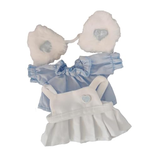 20cm Plüsch Puppe Kleidung Kleid Kleid up Plüsch Puppe Zubehör Kostüme Puppe Kleidung, Blau von Generic