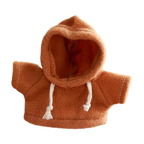 20cm Plüsch Puppe Kleidung Puppe Sweatshirt Komfortable Nette Puppe Hoodie Puppe Kleidung, Braun von Generic