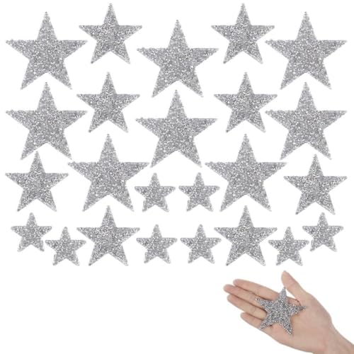 24 Stück glitzernde Sterne Applikationen, 3 Größen Glitzer Strass Bügelbilder für Kleidung, Taschen, Schuhe und mehr 24 Stück glitzernde Sterne Applikationen, 3 Größen Glitzer Strass Bügelbilder für Kleidung, Taschen, Schuhe und mehr von Generic