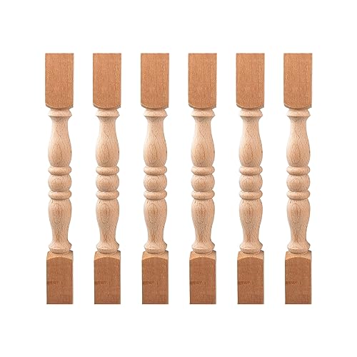 25 Pack 9 2/5 Zoll Unvollendete Holz Baluster Spindeln für DIY Treppe Möbel Holzbearbeitung Handwerk von Generic