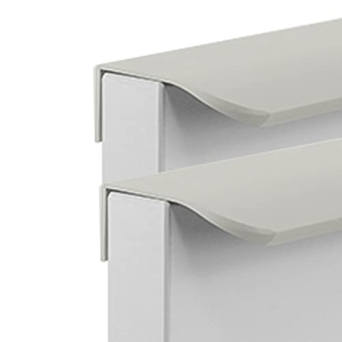 2er-Pack Türklinken, abgerundete Knöpfe, Schubladengriff, versteckter Schrankgriff, unsichtbare Möbelgriffe aus Aluminium für Kleiderschrank, Schlafzimmer, Badezimmer (Länge 150 mm) von Generic