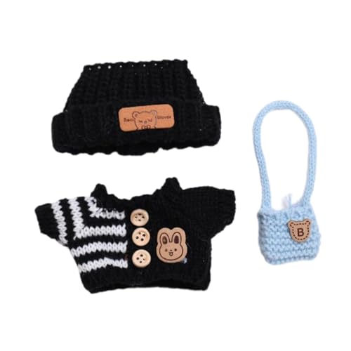 3 Stück Puppenpullover Und Huttasche, Handgefertigte Kleidungsaccessoires, Miniatur Kleidungs Outfits für 15–17 cm Große Puppen von Generic