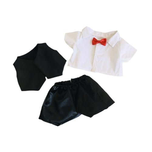 3 Teiliges Modepuppen Shirt mit Weste Und Hose, Handgefertigte Kleidungs Outfits für 38 cm Große Puppen von Generic