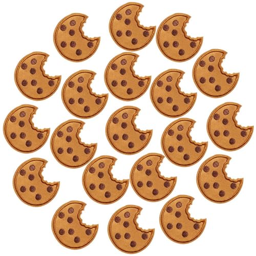 30 Stück Aufnäher Krümelchen, Aufnäher Zum Aufbügeln, Cookies Kekse Aufbügler, bügelflicken, flicken zum aufbügeln, patches zum aufbügeln, aufbügel patches, Gebügeltes Gesticktes Abzeichen (30) von Generic