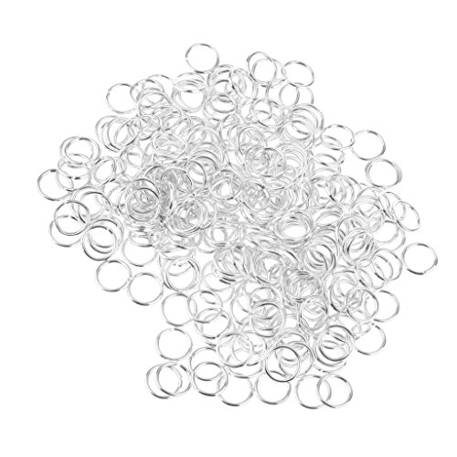 300 x offene Biegeringe Ösen Binderinge Verbindungsringe Schmuck Basteln - 8mm , Silber von Generic