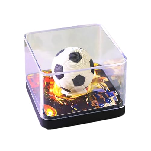 3D-Fußball-Schreibtischskulptur – künstlerische Haftnotiz-Anzeige, Fußball-Skulptur-Haftnotizenhalter | Künstlerischer 3D-Fußball-Skulptur-Kalender, 3D-Fußball-Skulptur-Haftnotizen für das Wohnzimmer von Generic