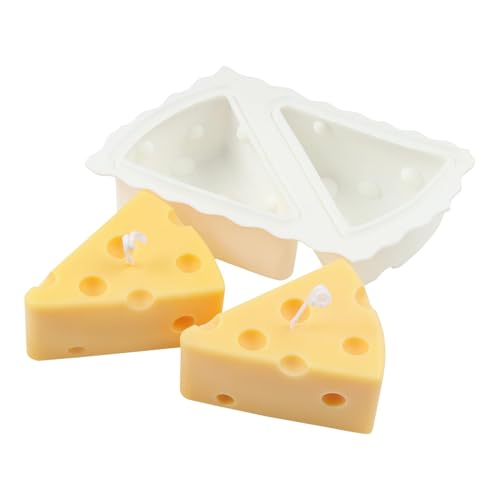 3D-Käse-Kerzenform Aus Silikon | Seifenform Für dey-Projekte | Epoxidharzform Herstellung Von Aromatherapiekerzen, Gips, Schokolade, Kuchen Und Seifenstücken, Langlebiges Und Wiederverwendbares Design von Generic