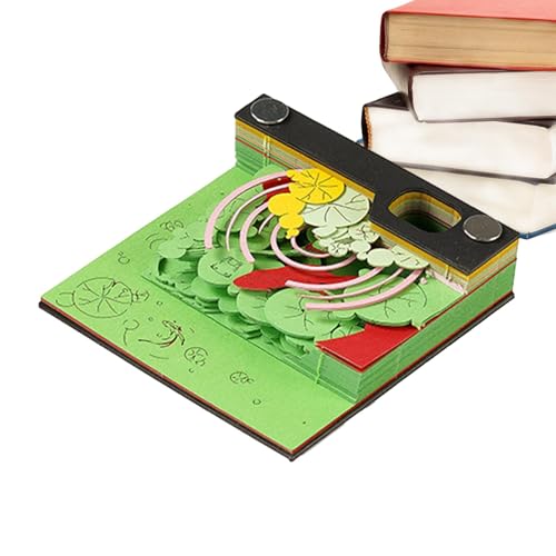 3D-Notizblock-Kalender, 3D-Haftnotizblock - Ästhetische Papierschnitzerei-Haftnotiz | Von Hand zerrissene Papier-Kunst-Notizblöcke mit Präsentationsbox für Thanksgiving von Generic