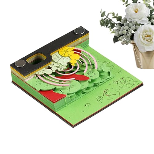 3D-Notizblock-Kalender, 3D-Haftnotizblock | Elegante Papierskulptur-Haftnotizen,Von Hand zerrissene Papier-Kunst-Notizblöcke mit Präsentationsbox für Thanksgiving von Generic