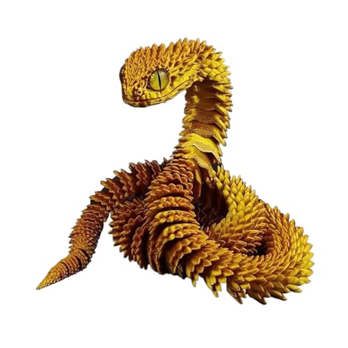 3D-gedruckte Tierspielzeuge 3D-gedrucktes Flexibles süßes Haustierspielzeug für Erwachsene Spielzeug für 3D-gedruckte Farbwechsel Urd759 (Gold, One Size) von Generic