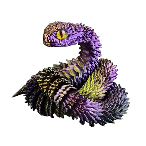 3D-gedruckte Tierspielzeuge 3D-gedrucktes Flexibles süßes Haustierspielzeug für Erwachsene Spielzeug für 3D-gedruckte Farbwechsel Urd759 (Purple, One Size) von Generic