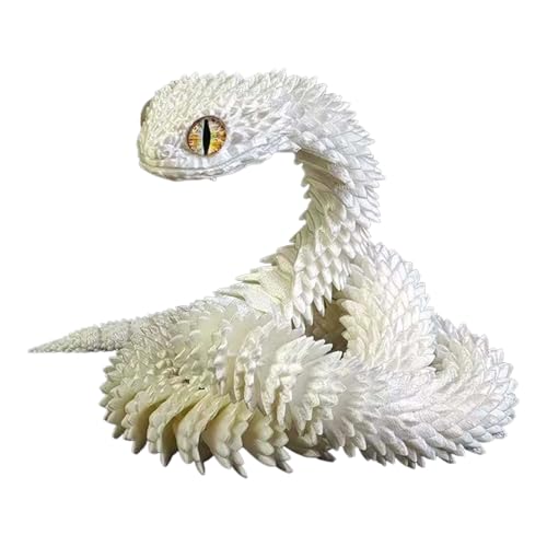 3D-gedruckte Tierspielzeuge 3D-gedrucktes Flexibles süßes Haustierspielzeug für Erwachsene Spielzeug für 3D-gedruckte Farbwechsel Urd759 (White, One Size) von Generic