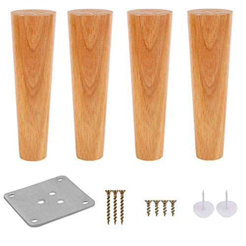 4 Stück Tischbeine, Möbelbeine aus Holz, Sofabeine, Ersatzfüße für Sofatisch, Fußhocker, Schrank, Couchtisch, 150 kg (330 Pfund) (25 cm) von Generic