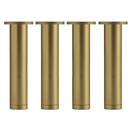 4 verstellbare Möbelbeine, Möbelbeine aus Metall, Couchfüße aus Aluminiumlegierung, DIY-Möbelersatzbeine, Sofastützfuß für Tisch, Stuhl, Schreibtisch, Schrank (100 mm, Gold) von Generic