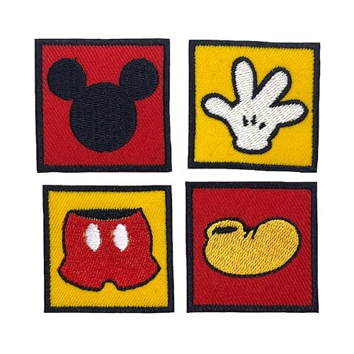 4 x Mickey-Patches zum Aufbügeln für Rucksäcke von Generic