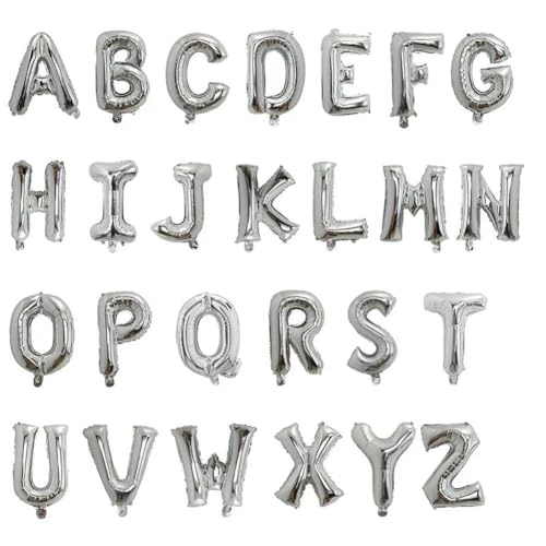 40,6/32 Zoll goldener Alphabet-Folienballon Partyballons Dekorationen Luftballons Silber X 81,3 cm von Generic