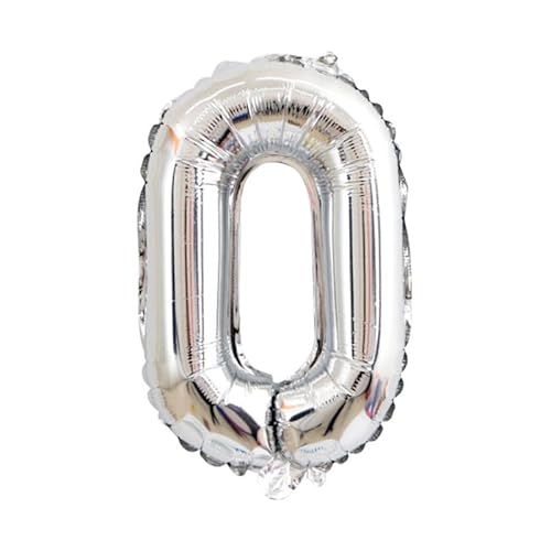 40,6 cm / 32 Zoll goldener Alphabet-Folienballon Happy Birthday Partyballons Hochzeitsdekorationen Luftballons, Silber-O, 40,6 cm von Generic