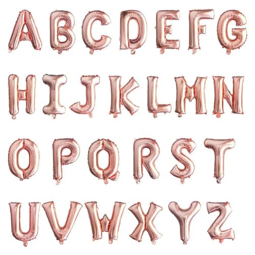 40,6 cm / 32 Zoll goldener Alphabet-Folienballon Partyballons Dekorationen Luftballons – Roségold, Q, 40,6 cm von Generic