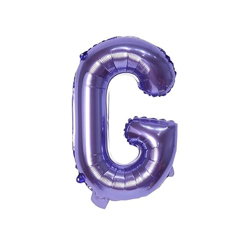 40,6 cm Alphabet-Folien-Buchstabenballons Happy Birthday Party Ballon Hochzeitsdekorationen Luftballons - (Lila, G) von Generic