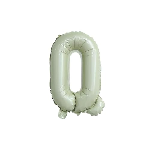 40cm Buchstabe Folienballon, Luftballon Feier Dekoration -Cremefarbe-Q,40cm von Generic