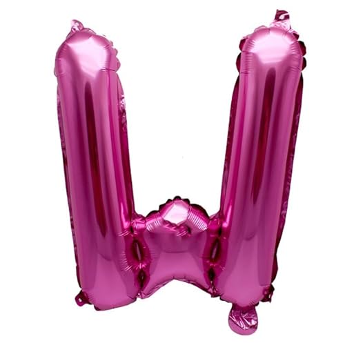 40cm Buchstabe Folienballon Ballon Luftballons Hochzeit Glücklich Geburtstag Party Dekoration -pink-W von Generic