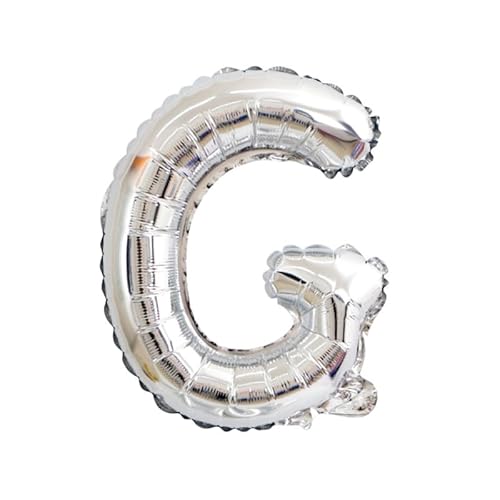 40cm Buchstabe Folienballon Ballon Luftballons Hochzeit Glücklich Geburtstag Party Dekoration -silber-G von Generic