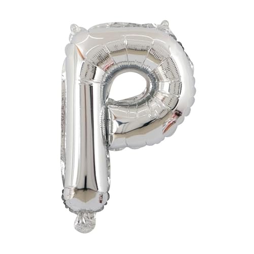 40cm Buchstabe Folienballon Ballon Luftballons Hochzeit Glücklich Geburtstag Party Dekoration -silber-P von Generic