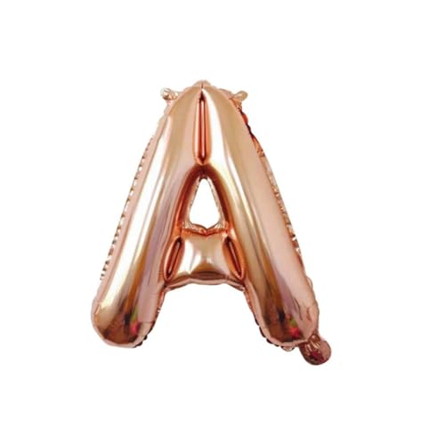 40cm Folienballon Buchstabe Rosegold für Dekoration Ballon Geburtstag, Hochzeit, Party und so weiter-A- von Generic