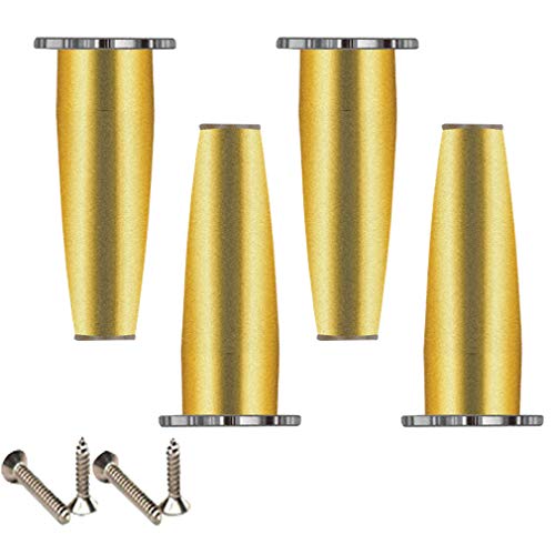 4X Möbelbeine, Sofabeine, Metallbeine, Zinklegierung, verstellbar 1,4 cm/0,55 Zoll, Stützbeine für Sofa, Schrank, Bett, Couchtisch (80 mm) von Generic