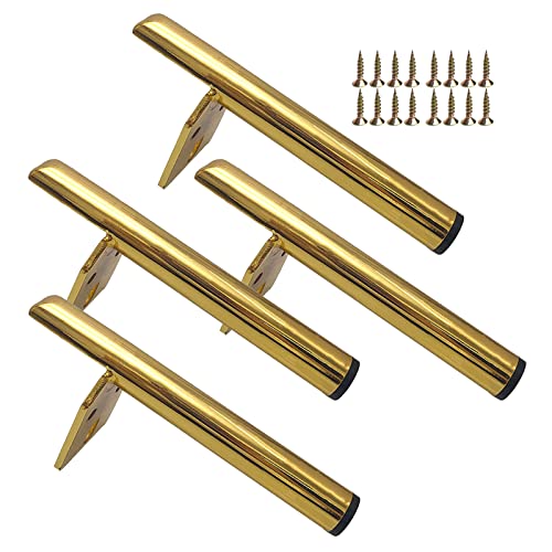 4er-Pack Möbelbeine aus Metall, 13 cm, Moderne Stützbeine für Schränke, Sofas, Tische, Schreibtische, TV-Schränke, Schwarz/Gold/Silber, DIY-Möbelfüße von Generic