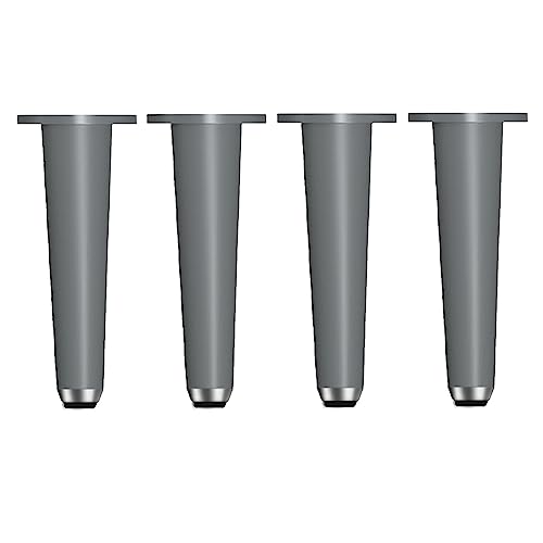 4er-Set Möbelbeine aus Metall, Sofa-Stützfüße, robuste konische Tischbeine, DIY-Ersatzfuß, für Kaffeeschrank/Tisch/Stuhl/Nachttisch/Couch/Bett, mit Befestigungsschrauben (310 mm, grau) von Generic