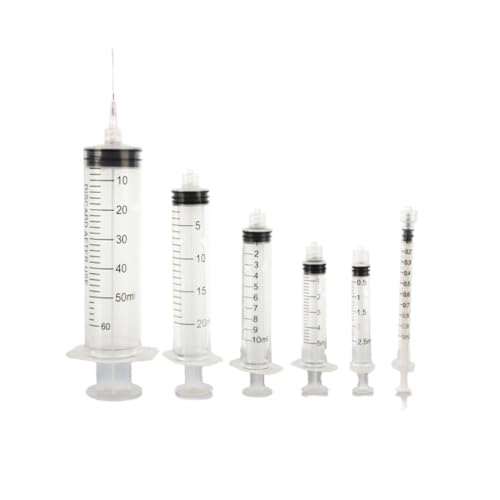 5/8/10/2 Stück Kunststoffspritze, Einzeln Steril Versiegelt, 1–60 ml Luer‑Lock‑Spritze Aus Kunststoff Für Wissenschaftliche Labore, Epoxidharz, Bastelarbeiten, Tierfütterung(5 pcs,1 ml With needle) 5/8/10/2 Stück Kunststoffspritze, Einzeln Steril Versiegelt, 1–60 ml Luer‑Lock‑Spritze Aus Kunststoff Für Wissenschaftliche Labore, Epoxidharz, Bastelarbeiten, Tierfütterung(5 pcs,1 ml With needle) von Generic